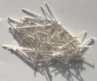 100 1" 20ga Bright Silver Head Pins